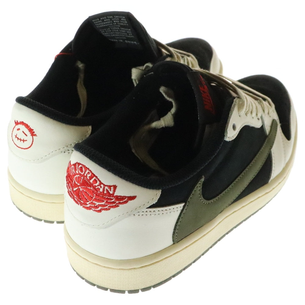 NIKE(ナイキ) ×TRAVIS SCOTT WMNS AIR JORDAN 1 LOW OG Medium Olive DZ4137-106 ×トラヴィススコット ウィメンズ エアジョーダン1 ローカットスニーカー US11/28cm