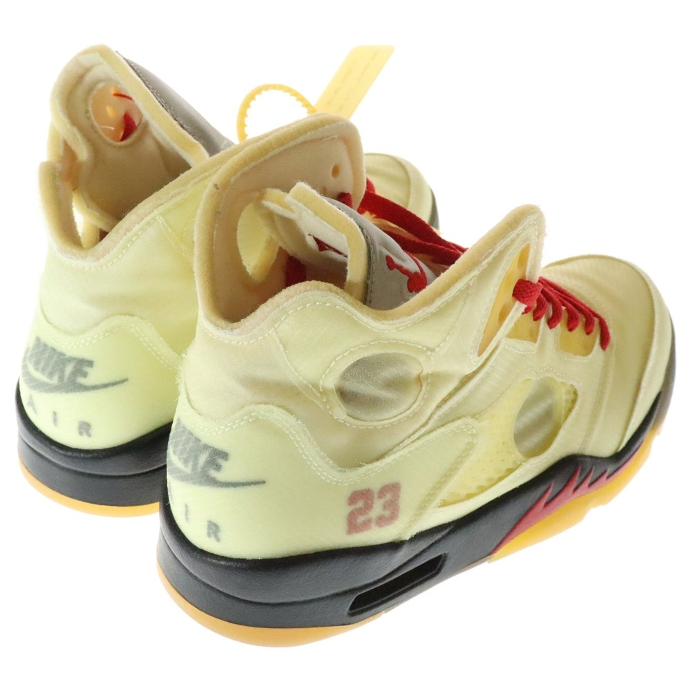 NIKE(ナイキ) ×OFF-WHITE AIR JORDAN 5 RETRO SP SAIL DH8565-100 オフホワイト エアジョーダン5 レトロ セイル ハイカットスニーカー アイボリー US9.5/27.5cm