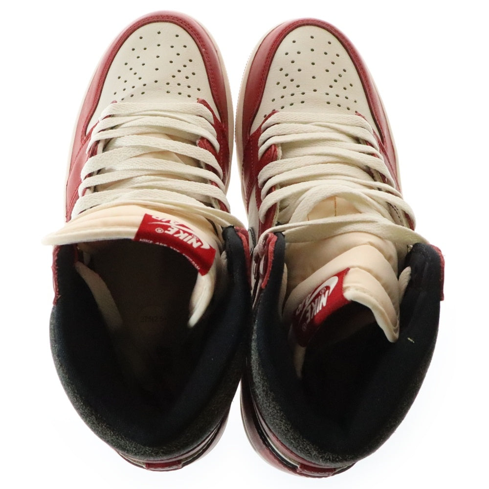 NIKE(ナイキ) AIR JORDAN 1 LOST&FOUND DZ5485-612 エアジョーダン1 ロスト&ファウンド シカゴ ハイカットスニーカー ホワイト/レッド US9.5/27.5cm