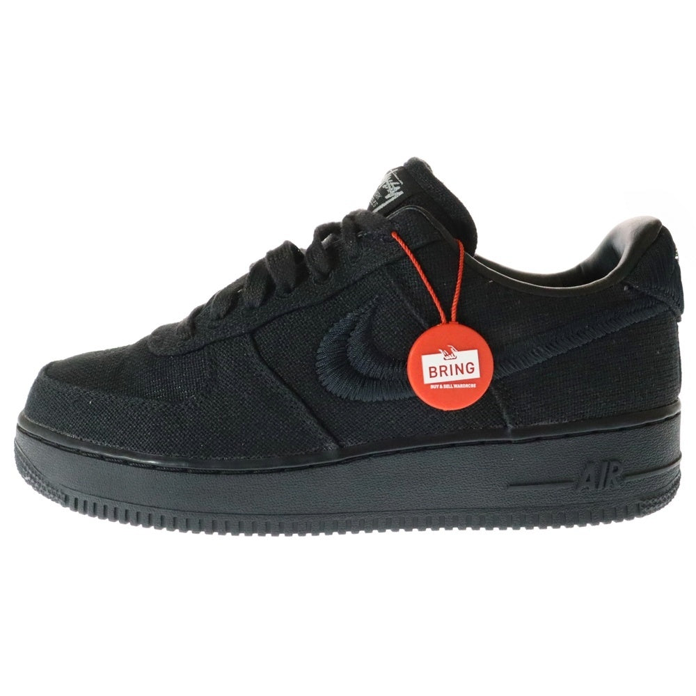 NIKE(ナイキ) ×STUSSY AIR FORCE 1 LOW CZ9084-001 ステューシー エアフォース1 ロー ローカットスニーカー ブラック US9/27cm