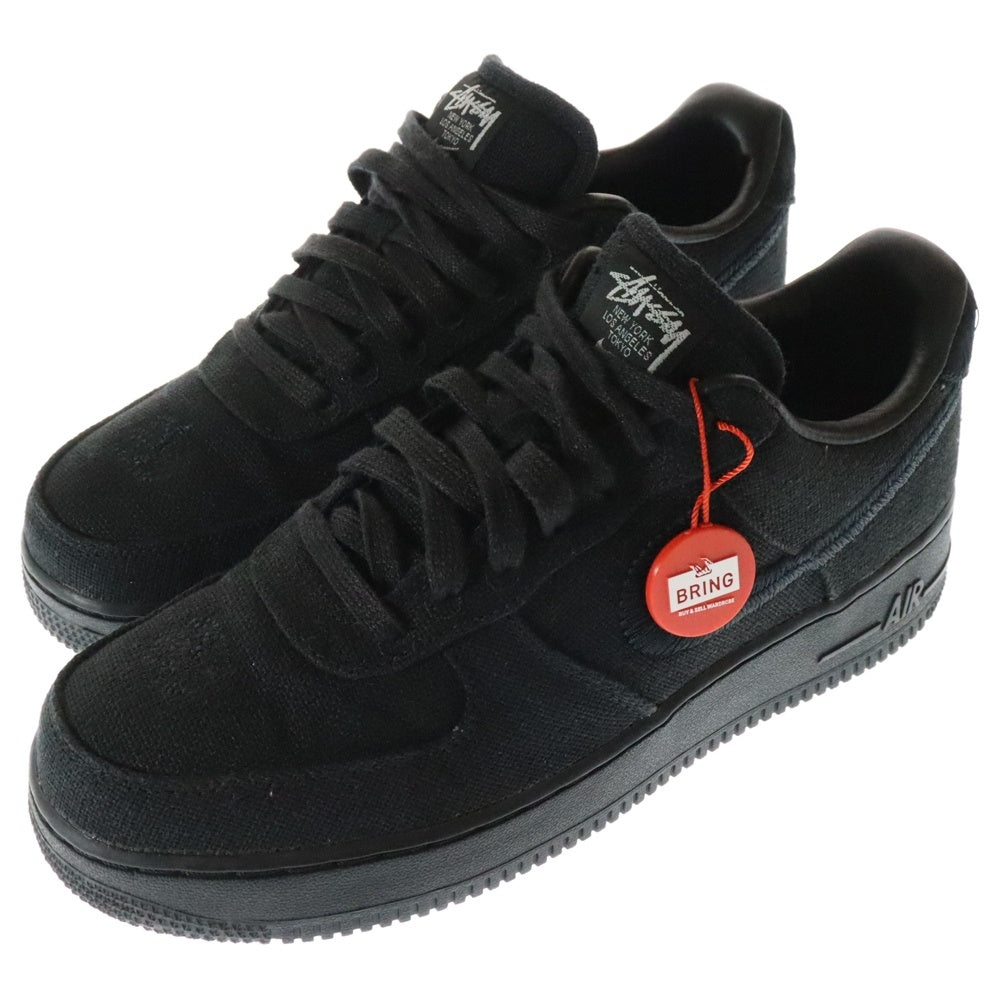 NIKE(ナイキ) ×STUSSY AIR FORCE 1 LOW CZ9084-001 ステューシー エアフォース1 ロー ローカットスニーカー ブラック US9/27cm