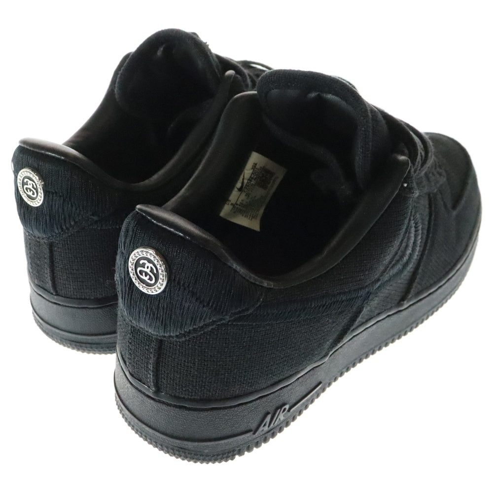 NIKE(ナイキ) ×STUSSY AIR FORCE 1 LOW CZ9084-001 ステューシー エアフォース1 ロー ローカットスニーカー ブラック US9/27cm