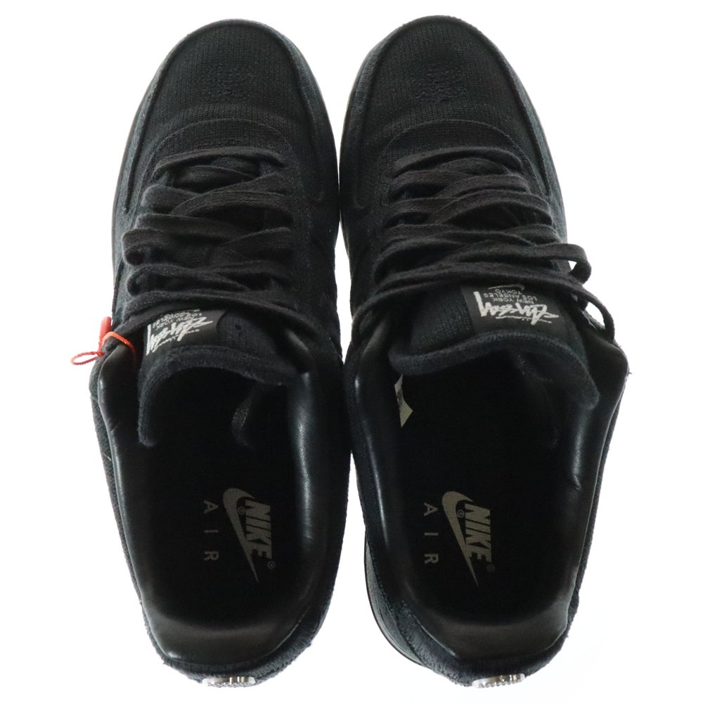 NIKE(ナイキ) ×STUSSY AIR FORCE 1 LOW CZ9084-001 ステューシー エアフォース1 ロー ローカットスニーカー ブラック US9/27cm