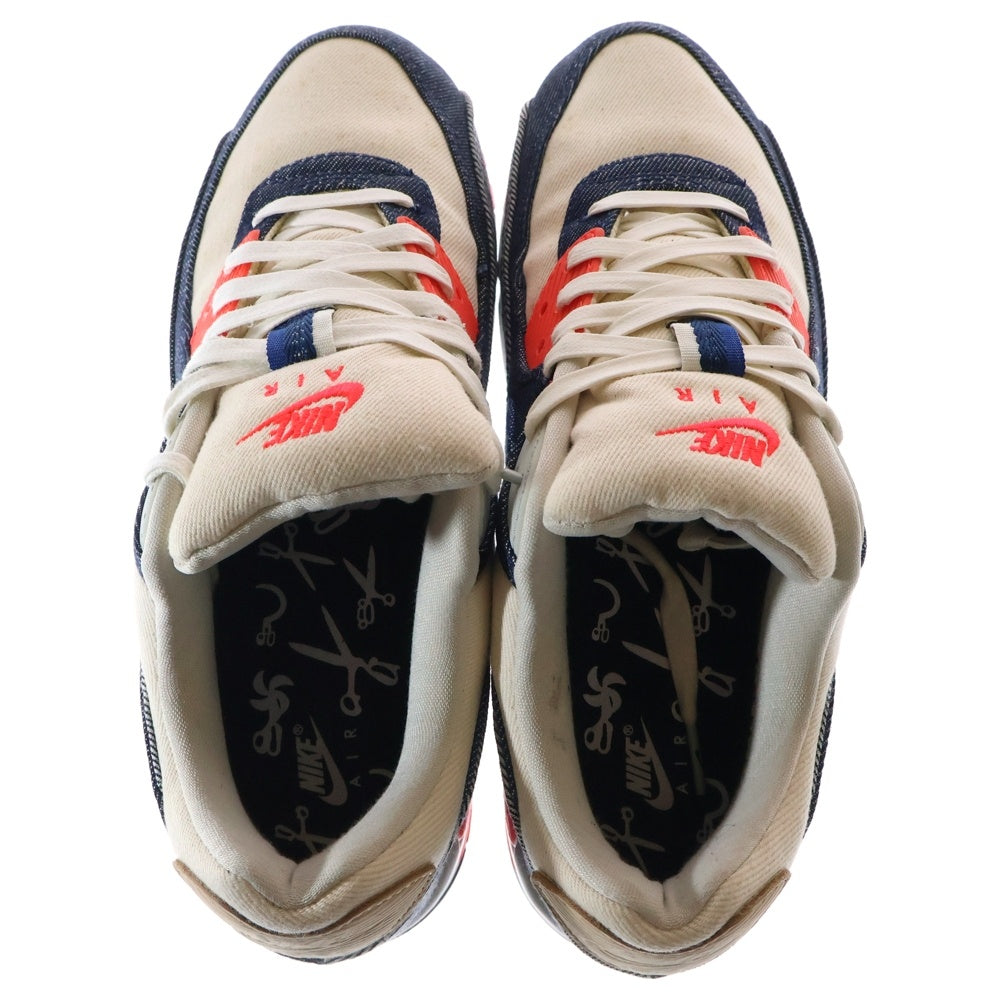 NIKE(ナイキ) ×DENHAM AIR MAX 90 INFRARED CU1646-400 デンハム エアマックス 90 インフラレッド ローカットスニーカー インディゴ US9/27.0cm