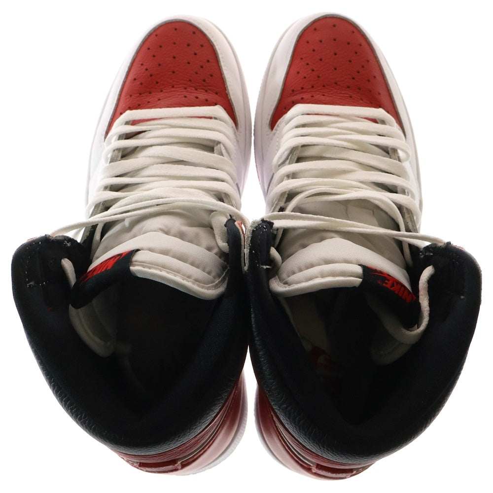 NIKE(ナイキ) AIR JORDAN 1 RETRO HIGH OG HERITAGE 555088-161 エアジョーダン1 レトロ ヘリテージ ハイカットスニーカー ホワイト/レッド US9.5/27.5cm