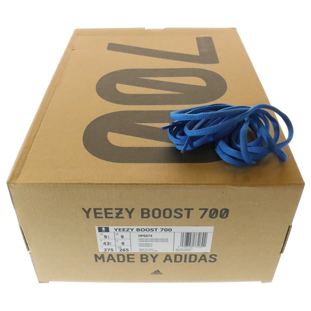 adidas(アディダス) YEEZY Boost 700 HI-RES Blue HP6674 イージーブースト700 ハイレゾ ブルー ミッドカットスニーカー ブルー US9.5/27.5cm
