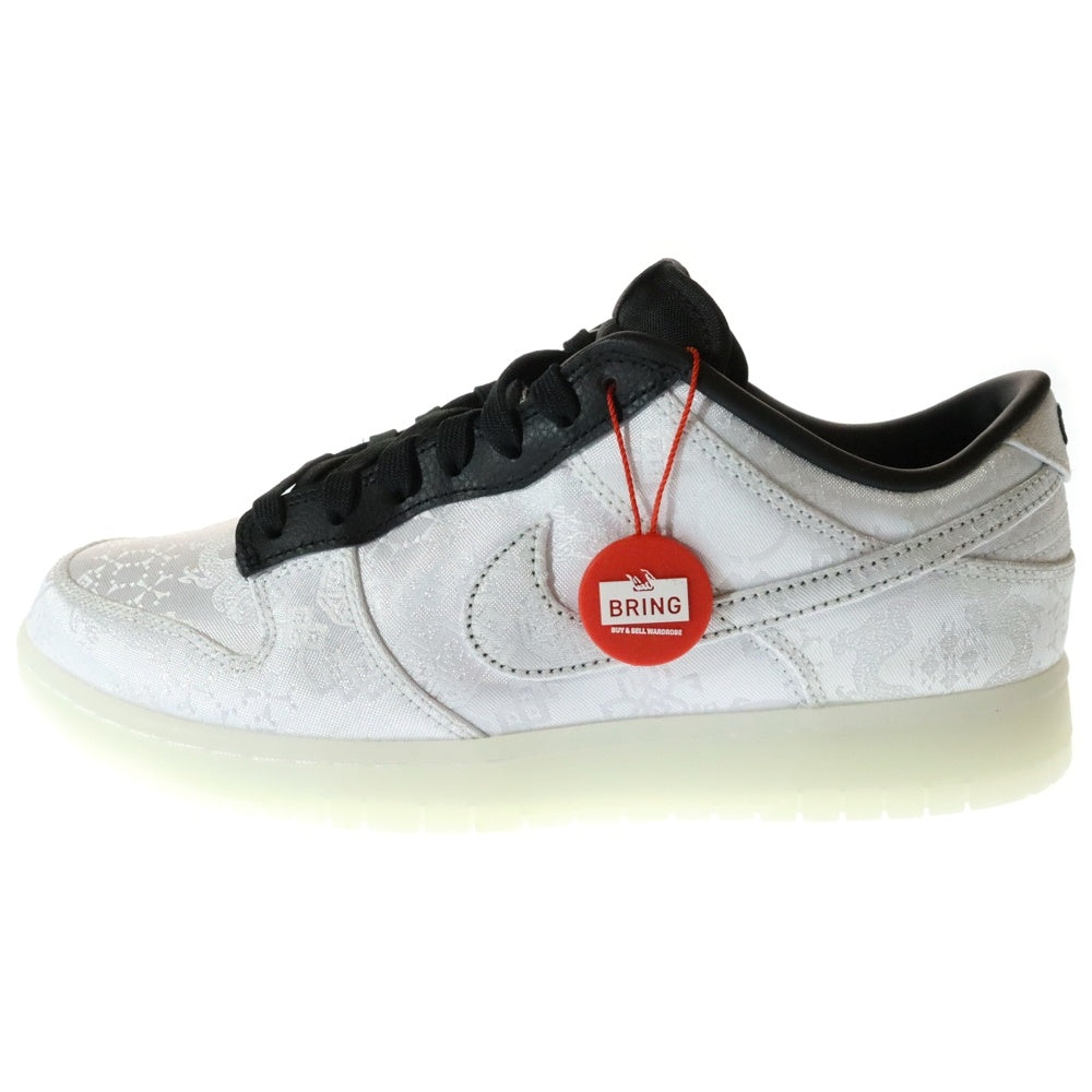 NIKE(ナイキ) ×CLOT ×FRAGMENT DESIGN DUNK LOW SP FN0315-110 クロット フラグメントデザイン ダンク ローカットスニーカー ホワイト/ブラック US9.5/27.5cm