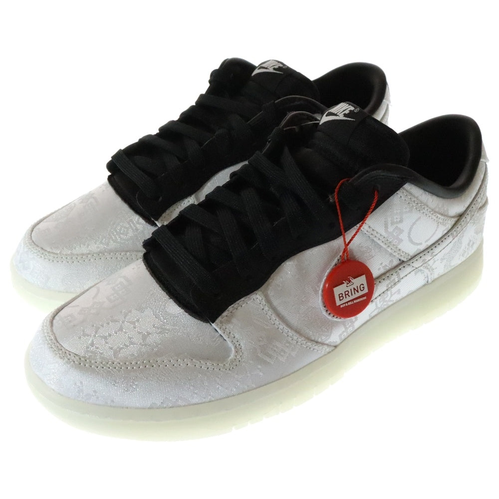 NIKE(ナイキ) ×CLOT ×FRAGMENT DESIGN DUNK LOW SP FN0315-110 クロット フラグメントデザイン ダンク ローカットスニーカー ホワイト/ブラック US9.5/27.5cm