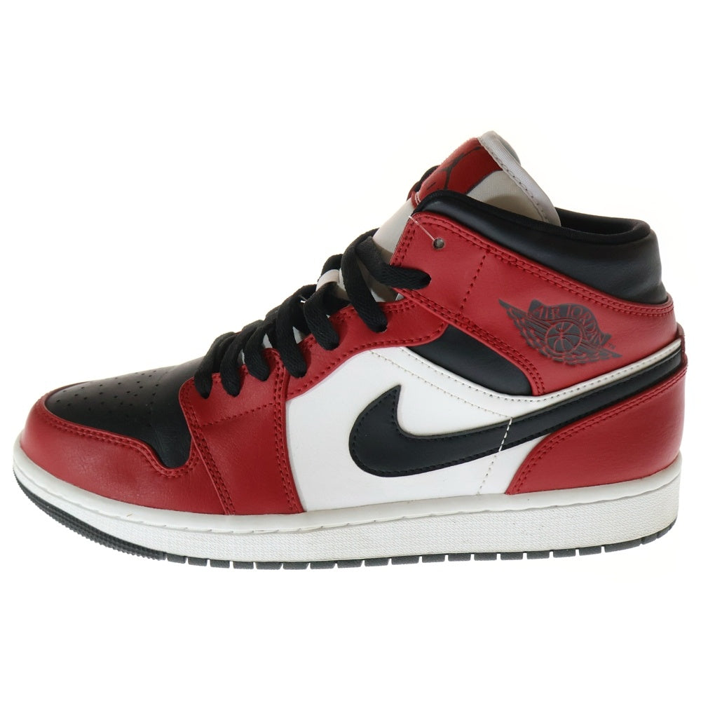 NIKE(ナイキ) AIR JORDAN 1 MID CHICAGO BLACK TOE 554724-069 エアジョーダン1 シカゴ ブラック トゥ ミッドカットスニーカー ブラック/レッド US9/27.0cm