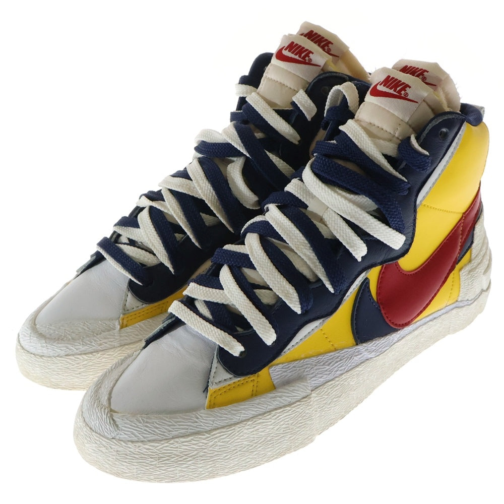 NIKE(ナイキ) ×SACAI BLAZER MID BV0072-700 サカイ ブレーザー ミッドカットスニーカー イエロー/ネイビー US9/27cm