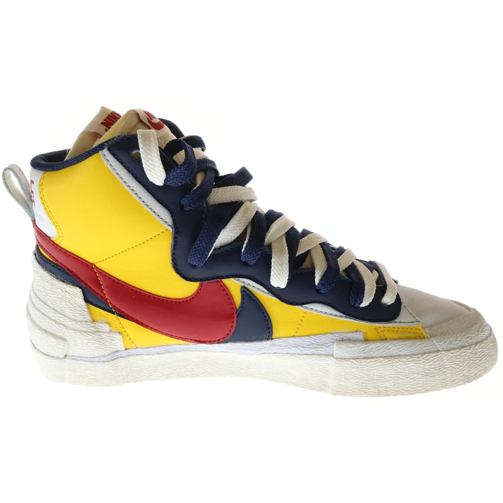 NIKE(ナイキ) ×SACAI BLAZER MID BV0072-700 サカイ ブレーザー ミッドカットスニーカー イエロー/ネイビー US9/27cm