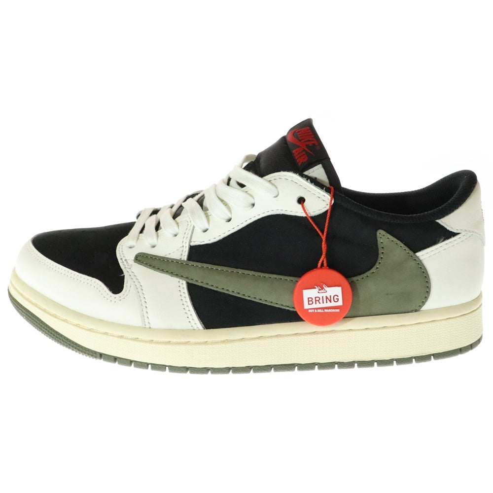 NIKE(ナイキ) ×TRAVIS SCOTT WMNS AIR JORDAN 1 LOW OG Medium Olive DZ4137-106 ×トラヴィススコット ウィメンズ エアジョーダン1 ローカットスニーカー US11.5/28.5cm
