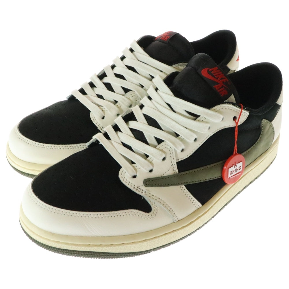 NIKE(ナイキ) ×TRAVIS SCOTT WMNS AIR JORDAN 1 LOW OG Medium Olive DZ4137-106 ×トラヴィススコット ウィメンズ エアジョーダン1 ローカットスニーカー US11.5/28.5cm
