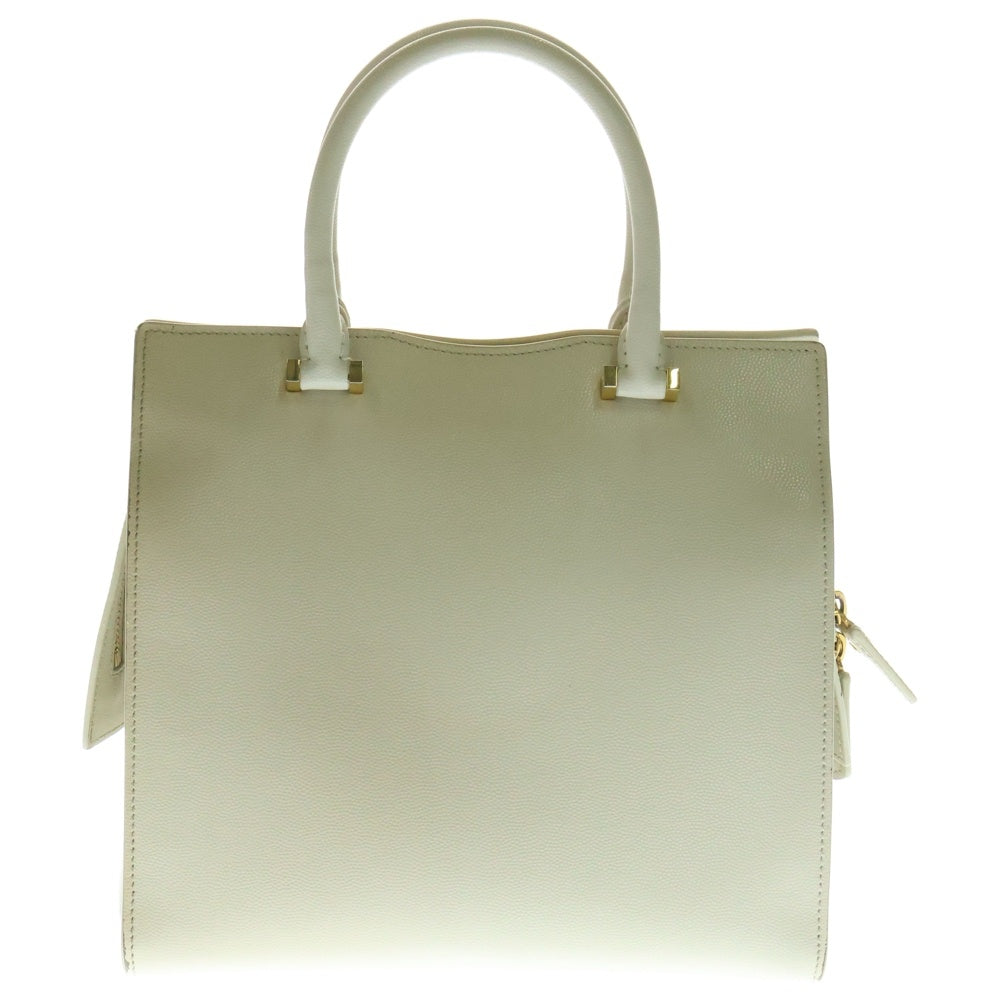 SAINT LAURENT PARIS(サンローランパリ) アップタウン ゴールド金具 レザー ハンドバッグ ショルダーバッグ ホワイト 634730