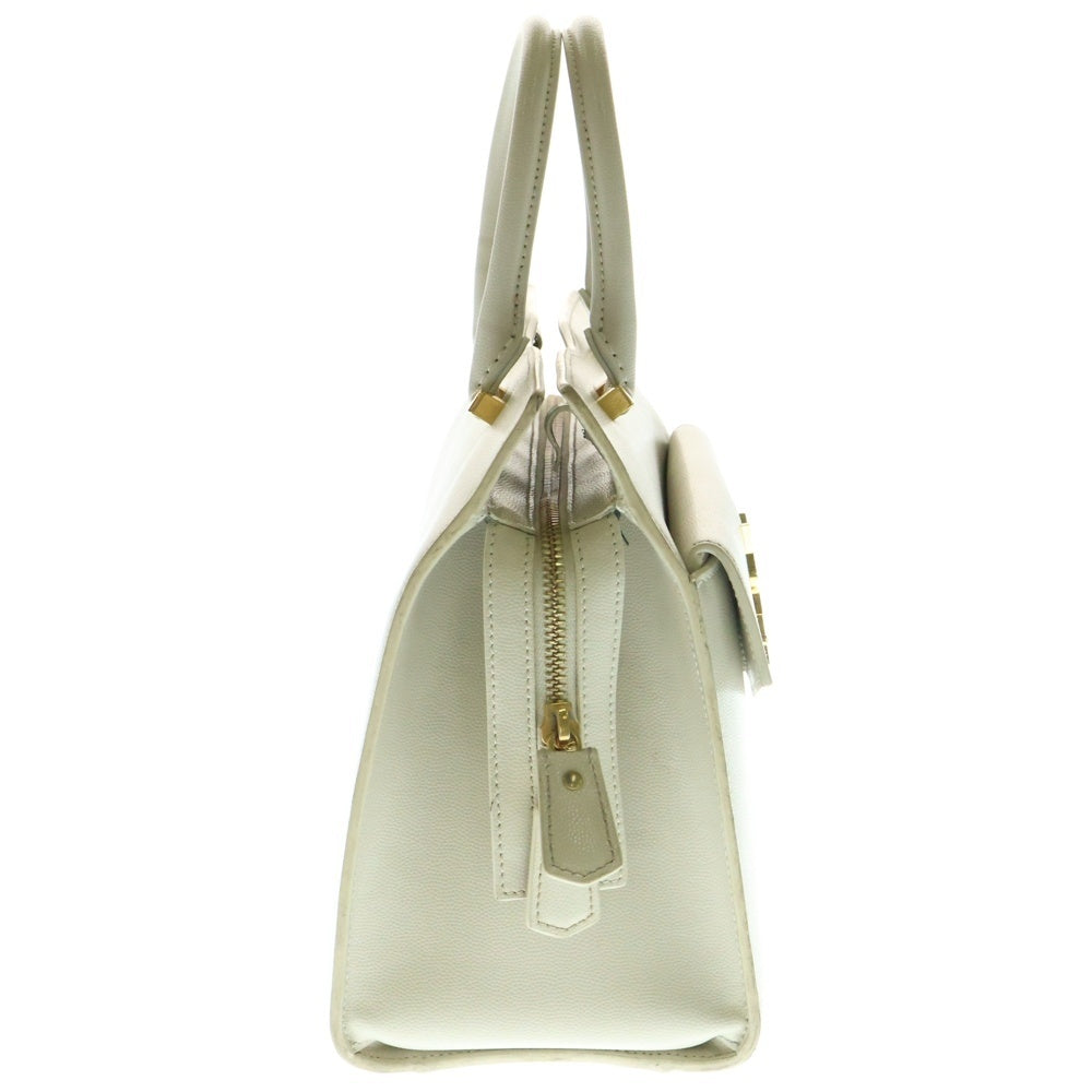 SAINT LAURENT PARIS(サンローランパリ) アップタウン ゴールド金具 レザー ハンドバッグ ショルダーバッグ ホワイト 634730