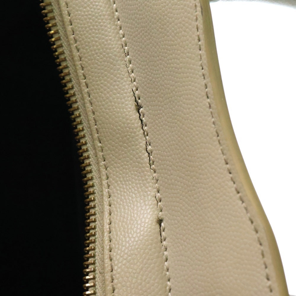 SAINT LAURENT PARIS(サンローランパリ) アップタウン ゴールド金具 レザー ハンドバッグ ショルダーバッグ ホワイト 634730
