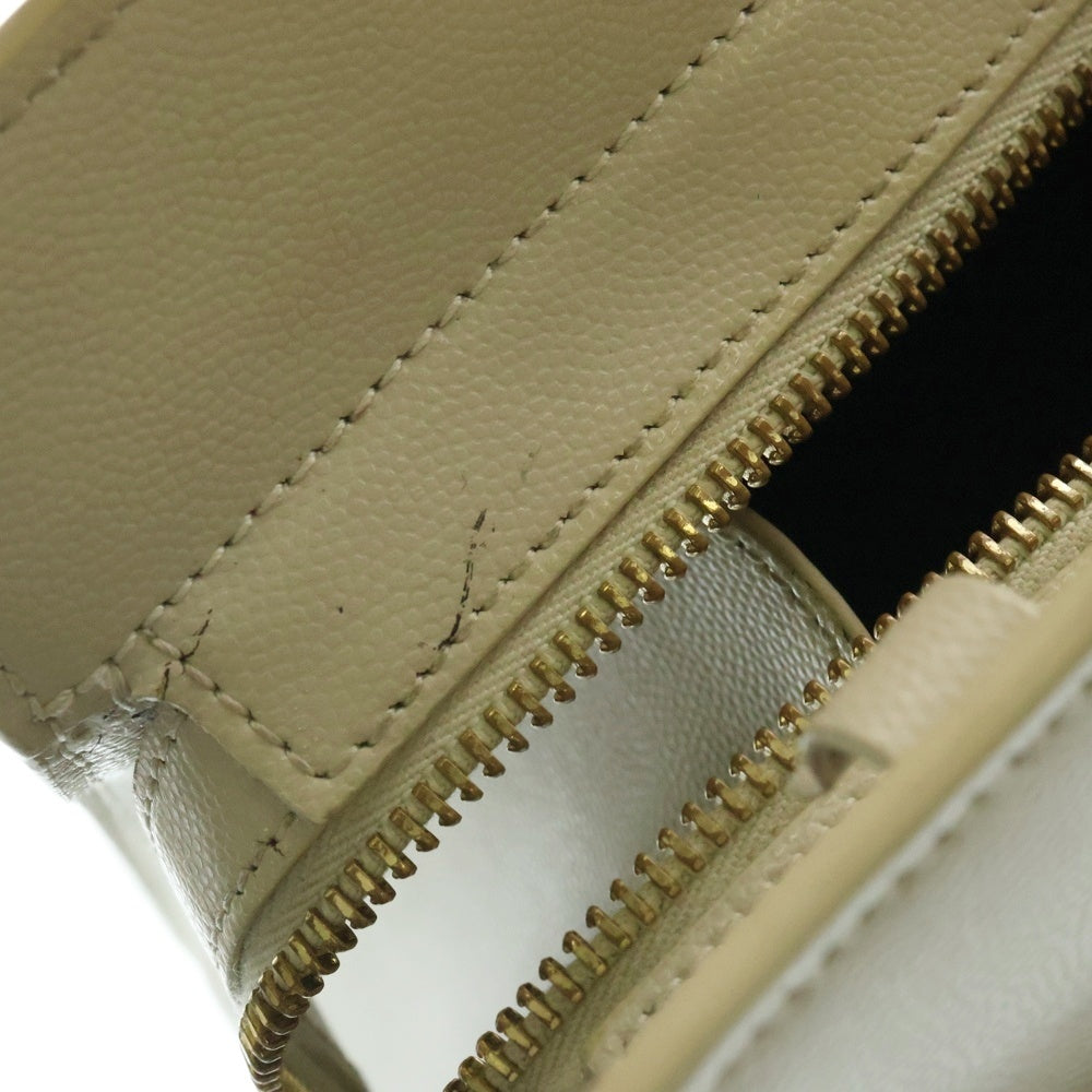 SAINT LAURENT PARIS(サンローランパリ) アップタウン ゴールド金具 レザー ハンドバッグ ショルダーバッグ ホワイト 634730