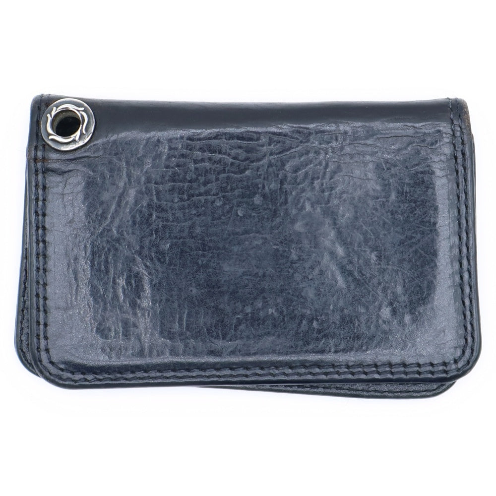 CHROME HEARTS(クロムハーツ) CARD CASE グロメット付きレザーカードケース ブラック