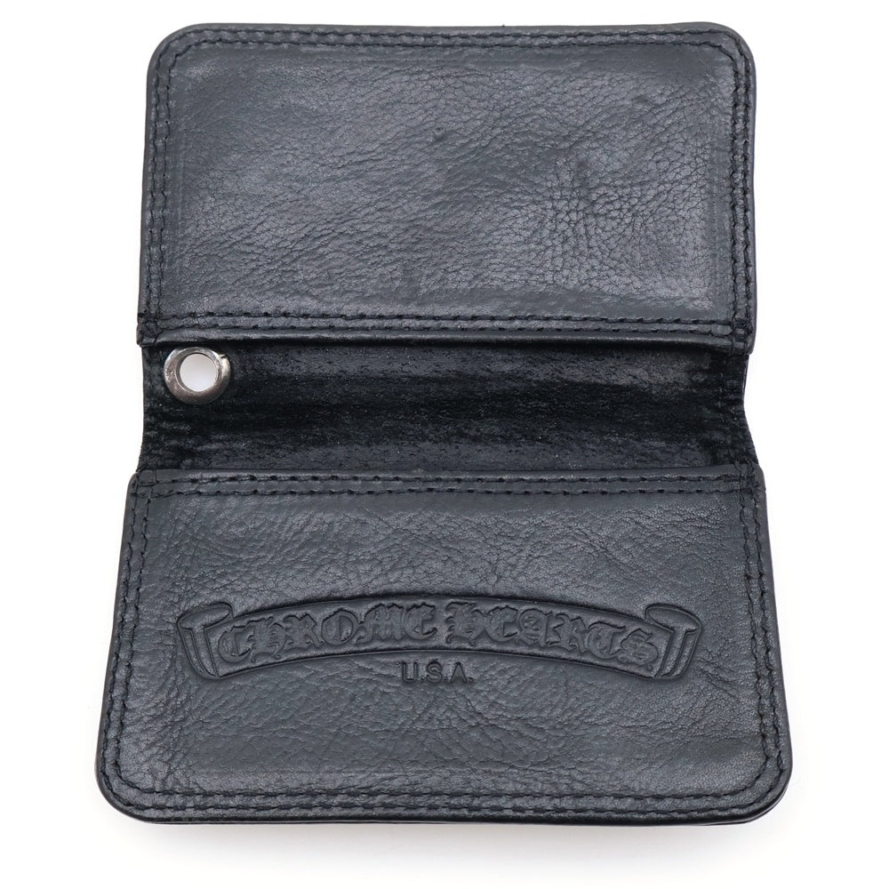 CHROME HEARTS(クロムハーツ) CARD CASE グロメット付きレザーカードケース ブラック
