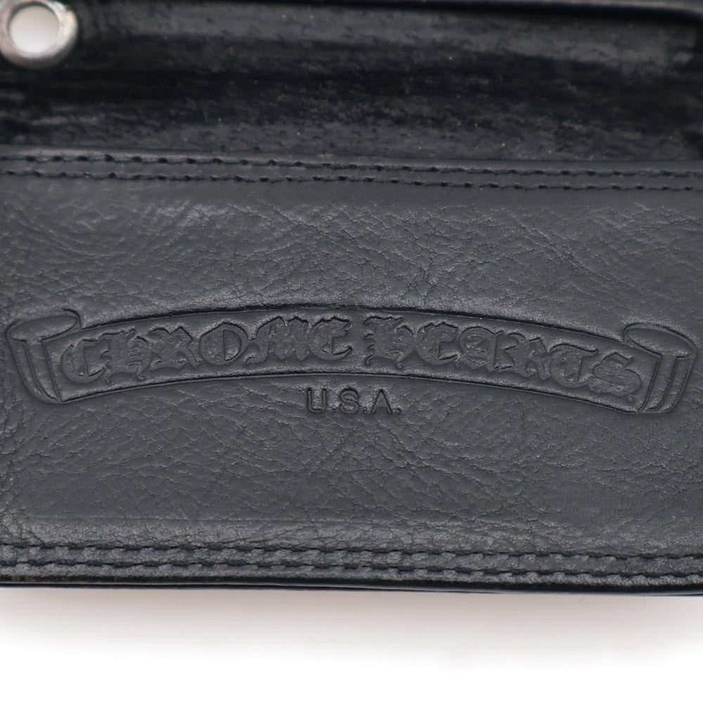 CHROME HEARTS(クロムハーツ) CARD CASE グロメット付きレザーカードケース ブラック