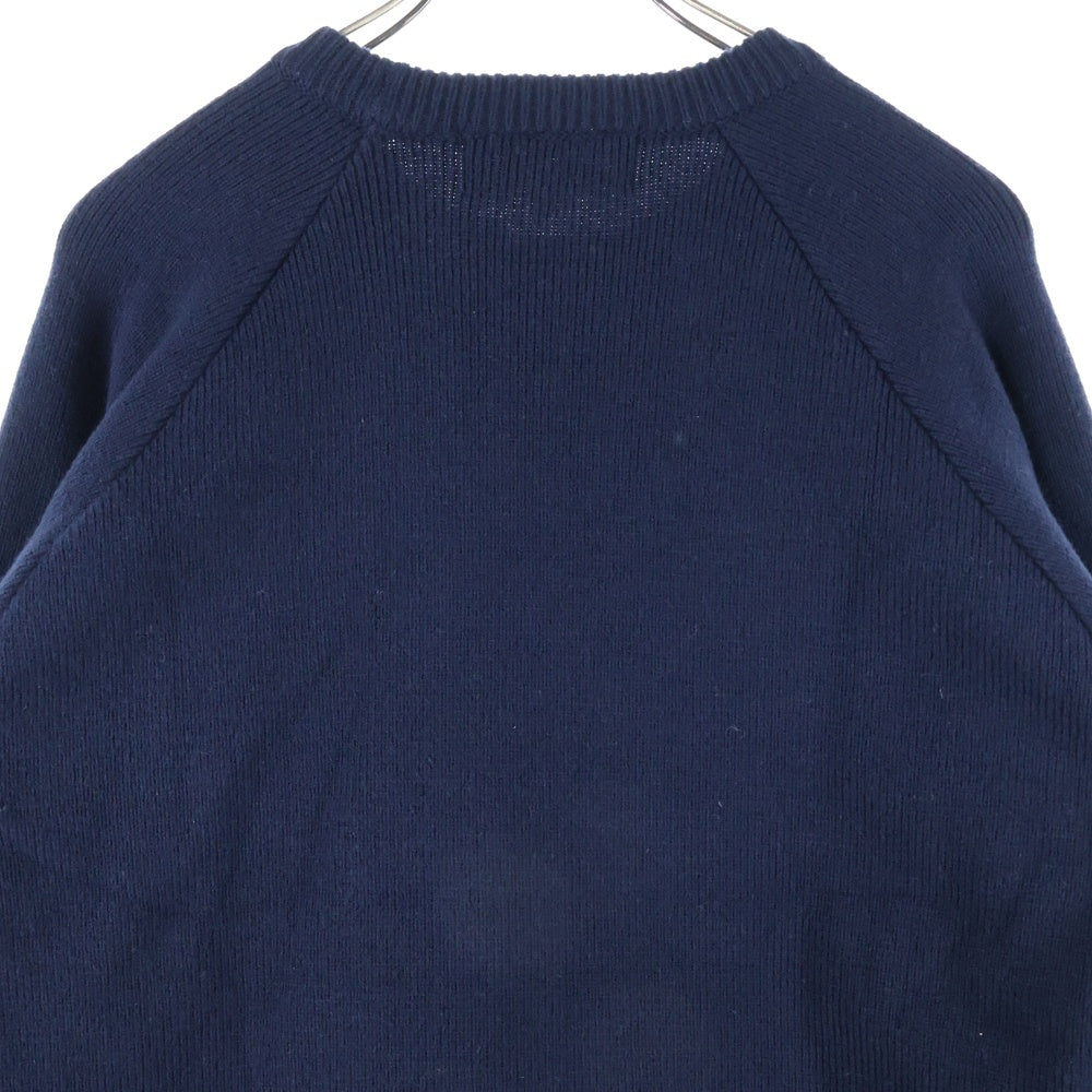 CDG(シーディージー) Logo Kint SZ-N009 フロントロゴ クルーネックニットセーター ネイビー