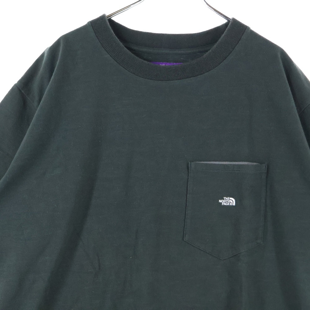 THE NORTH FACE(ザノースフェイス) PURPLE LABEL POCKET TEE NT3014N パープルレーベル ポケットロゴ クルーネック半袖Tシャツカットソー ブラック
