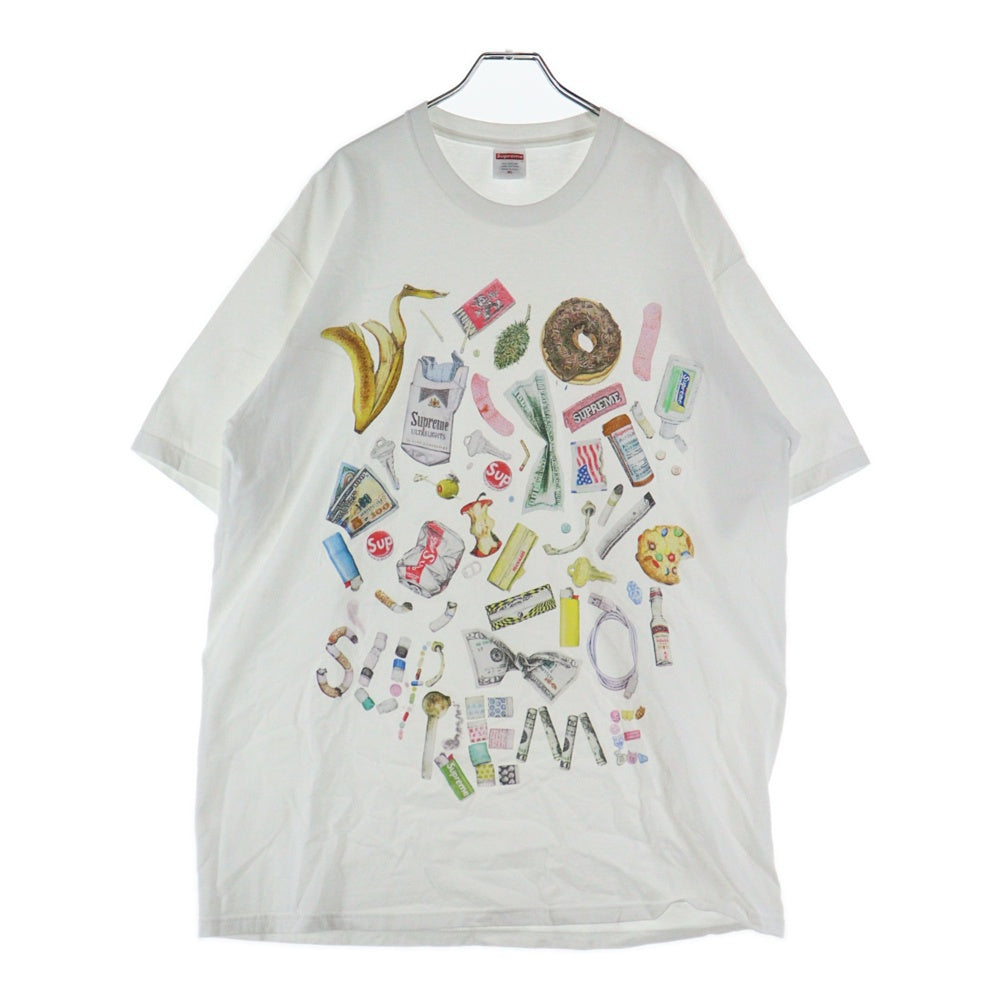 SUPREME(シュプリーム) 23SS Trash Tee トラッシュ プリント クルーネック半袖Tシャツカットソー ホワイト