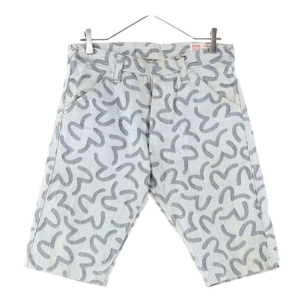 EVISU(エビス) LOT.7550 カモメジャガード ハーフデニムパンツ ショーツ ジーンズ グレー