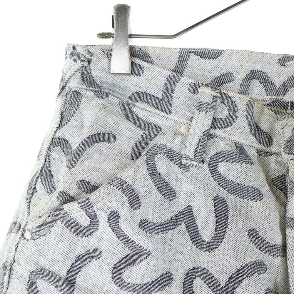 EVISU(エビス) LOT.7550 カモメジャガード ハーフデニムパンツ ショーツ ジーンズ グレー