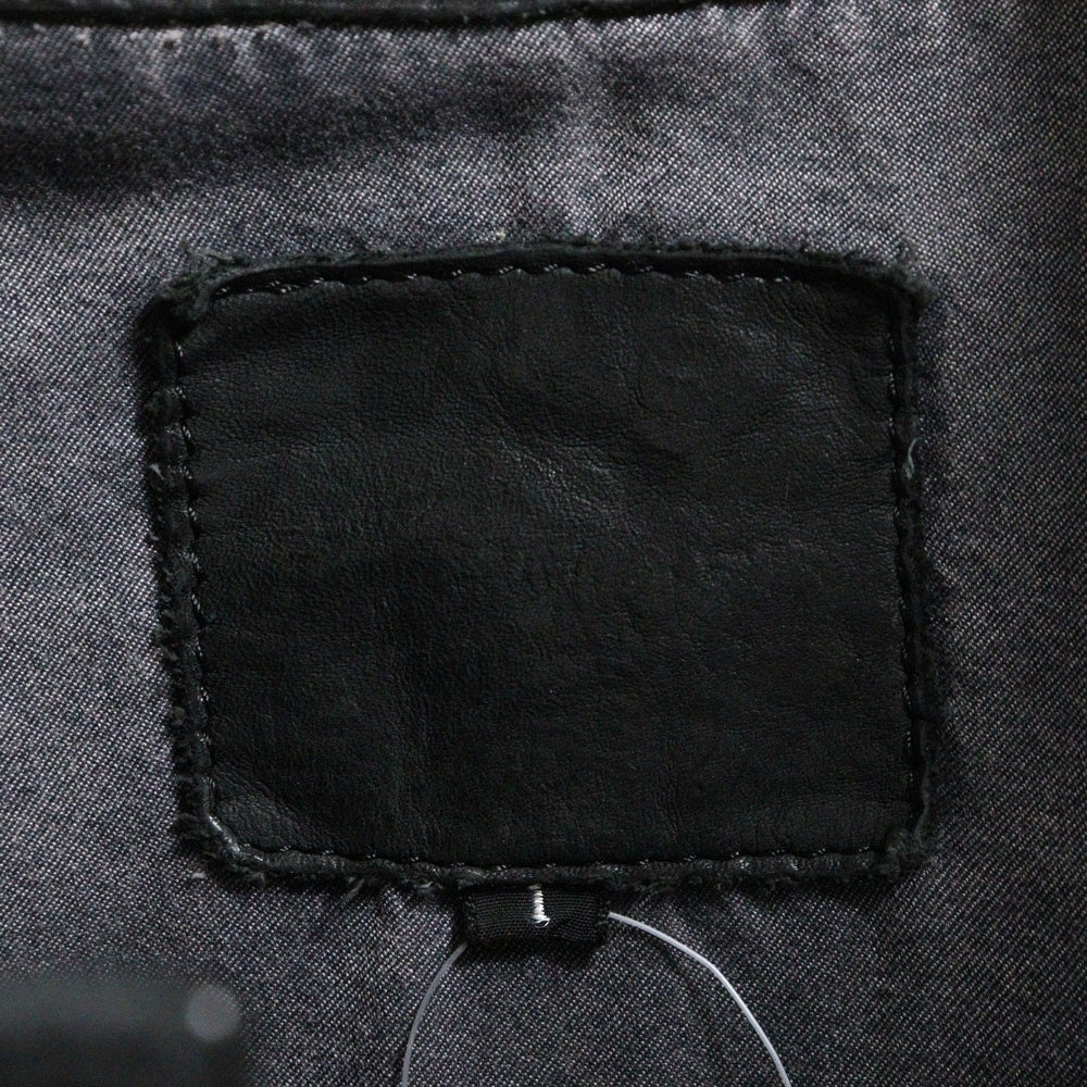 ISAMU KATAYAMA BACKLASH(イサムカタヤマバックラッシュ) Single Rider Jacket フロントジップアップ シングルライダースジャケット カウレザージャケット ブラック 1447-01