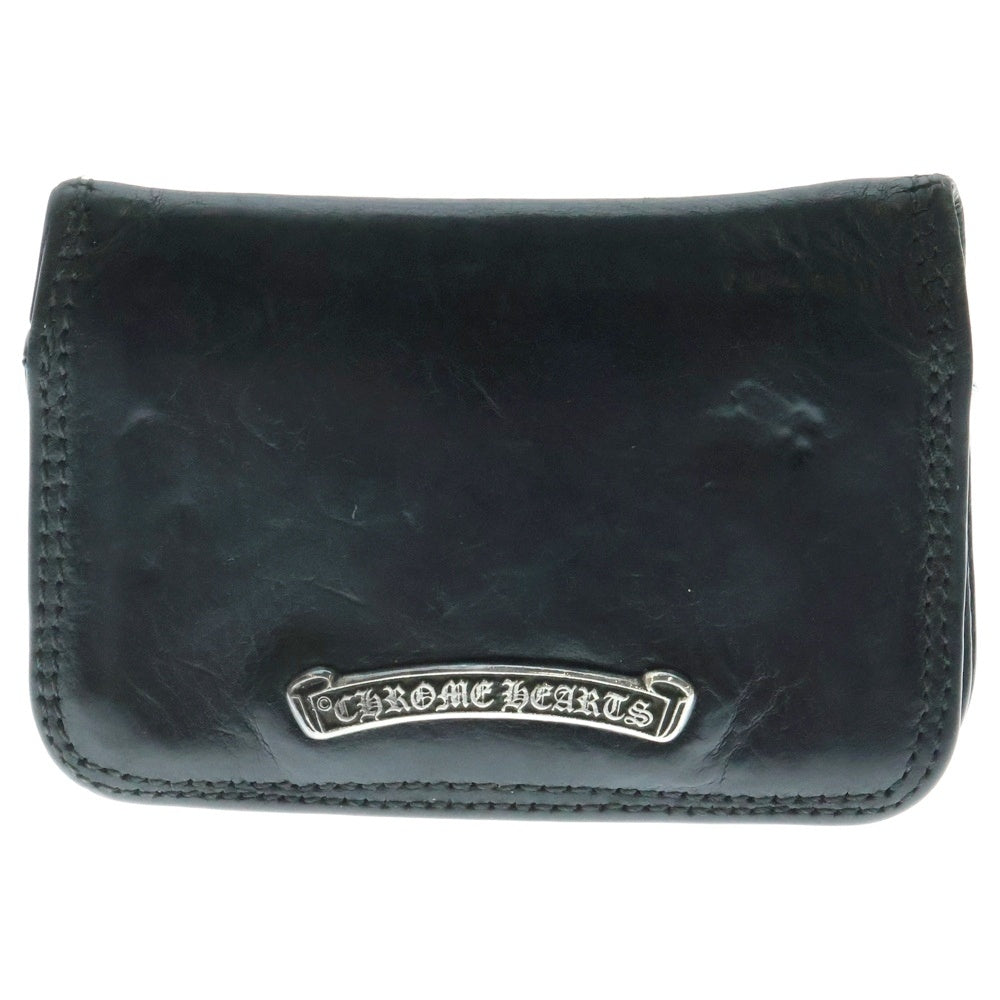 CHROME HEARTS(クロムハーツ) CARD CASE グロメット付きレザーカードケース ブラック