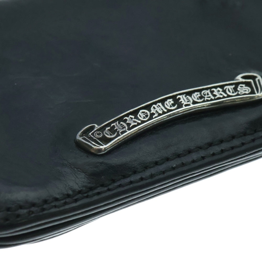 CHROME HEARTS(クロムハーツ) CARD CASE グロメット付きレザーカードケース ブラック