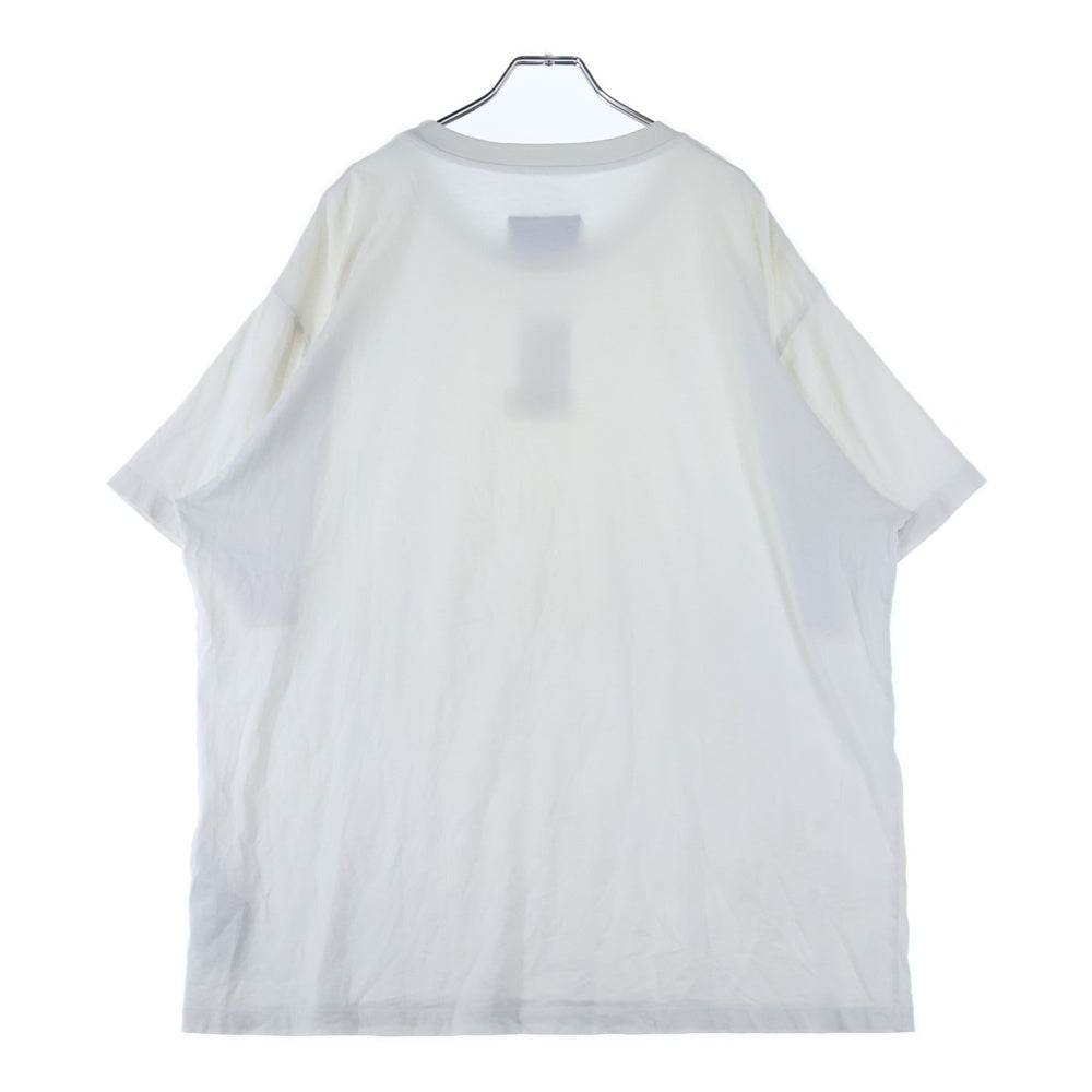 MM6 Maison Margiela(エムエムシックスメゾンマルジェラ) 25AW ナンバリング フロントロゴ クルーネック半袖Tシャツカットソー ホワイト SH0GC0032