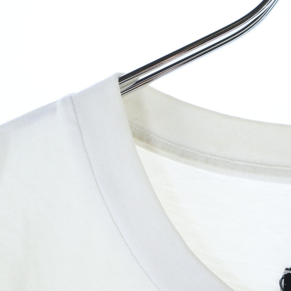 MM6 Maison Margiela(エムエムシックスメゾンマルジェラ) 25AW ナンバリング フロントロゴ クルーネック半袖Tシャツカットソー ホワイト SH0GC0032