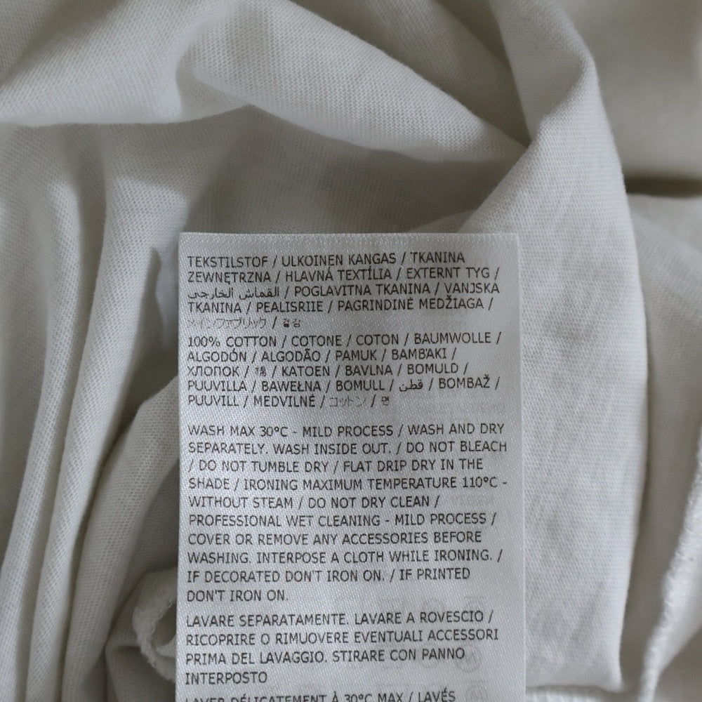 MM6 Maison Margiela(エムエムシックスメゾンマルジェラ) 25AW ナンバリング フロントロゴ クルーネック半袖Tシャツカットソー ホワイト SH0GC0032