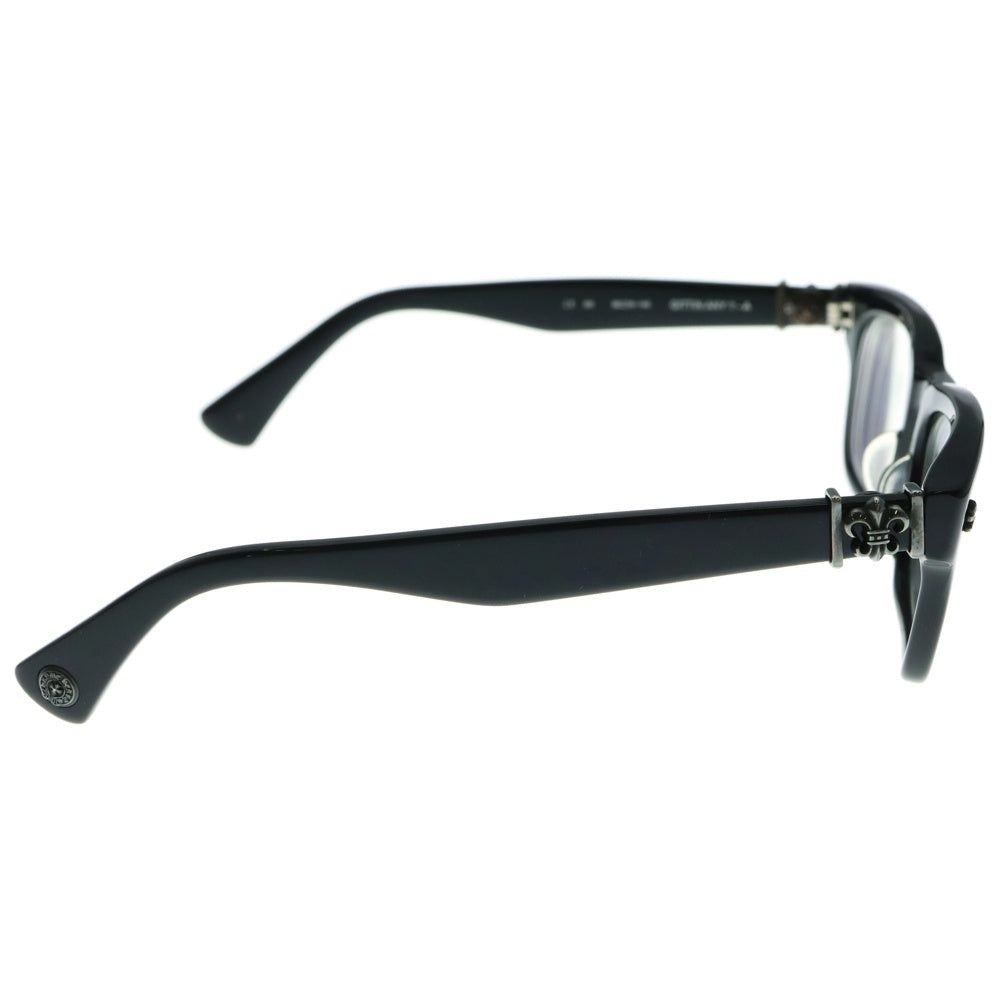 CHROME HEARTS(クロムハーツ) GITTIN ANY ?-A BSフレアフレーム ウェリントンサングラス アイウェア メガネ 眼鏡 度入り ブラック/シルバー 52□19-145