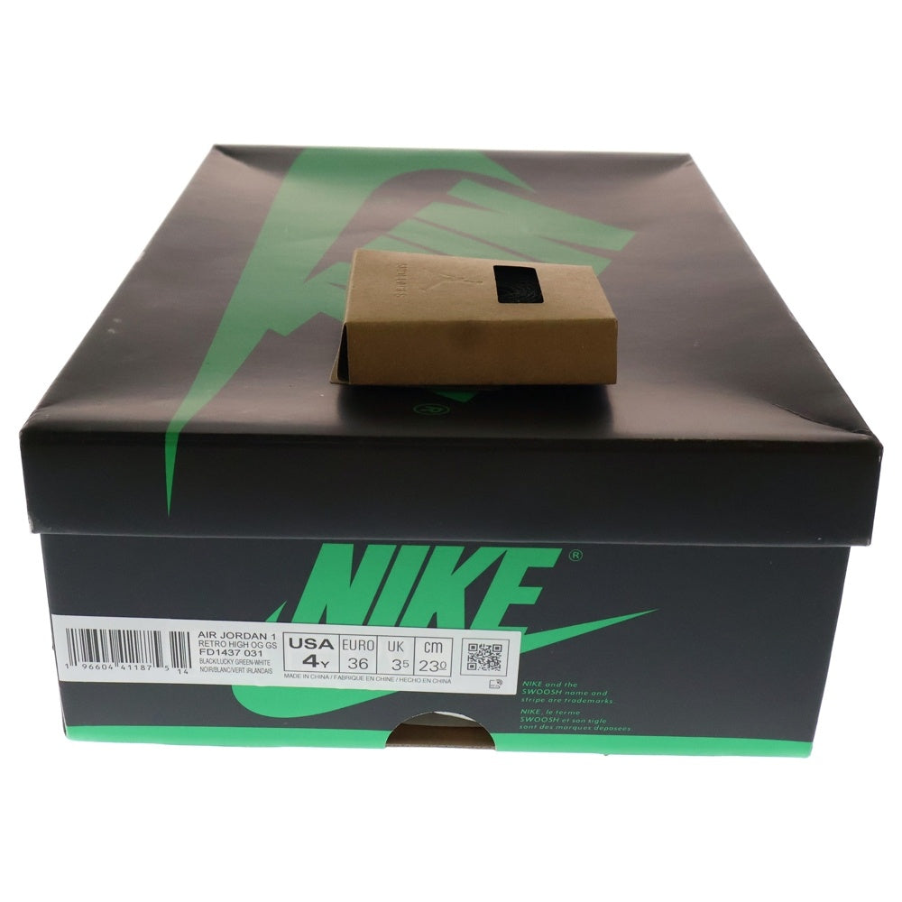 NIKE(ナイキ) AIR JORDAN 1 HIGH OG GS FD1437-031 エア ジョーダン 1 レトロ ハイ OG GS ハイカットスニーカー グリーン/ブラック/ホワイト レディース US4Y/23cm