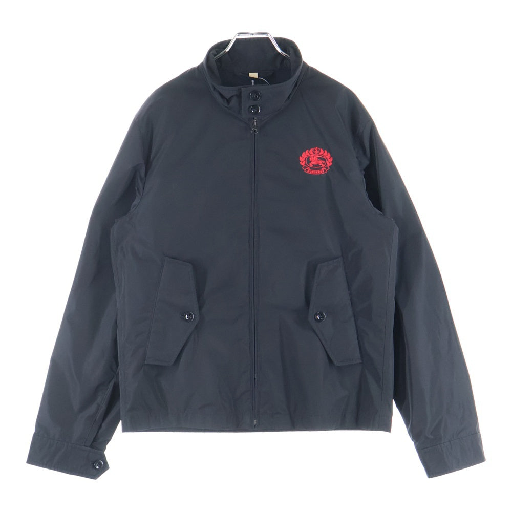 BURBERRY(バーバリー) 裏地ノバチェック フロントロゴ刺繍ジップアップブルゾンジャケット 8004848 ブラック