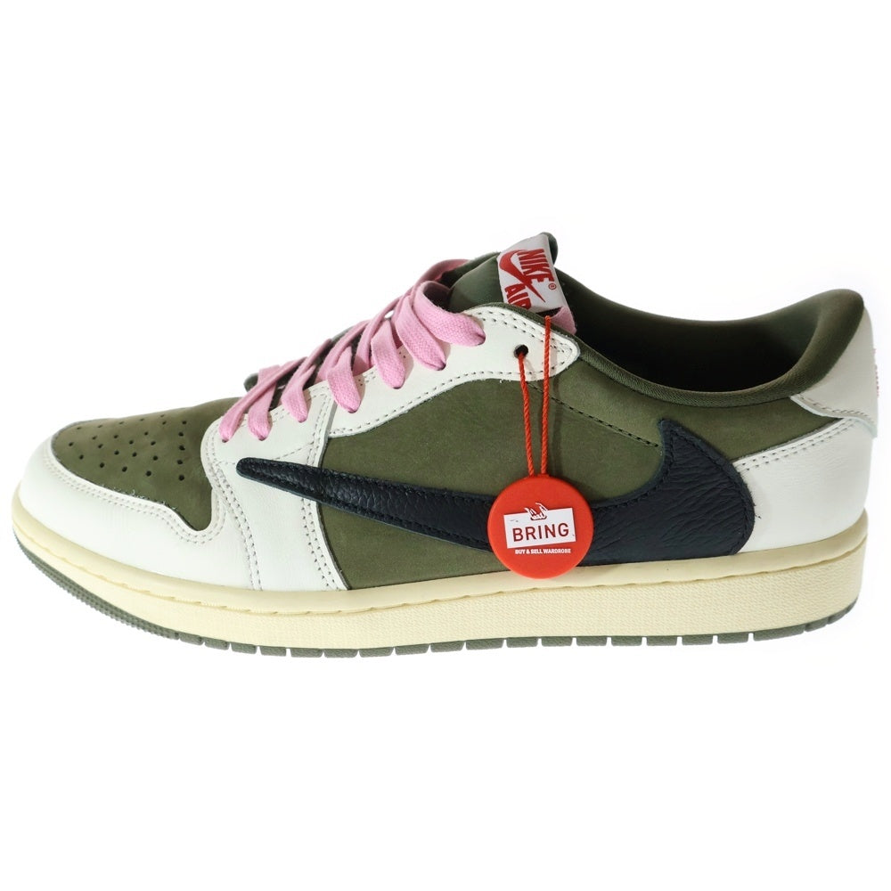 NIKE(ナイキ) ×TRAVIS SCOTT AIR JORDAN 1 LOW OG SP Reverse Olive トラヴィススコット エアジョーダン1 リバースオリーブ ローカットスニーカー US9.5/27.5cm DM7866-200