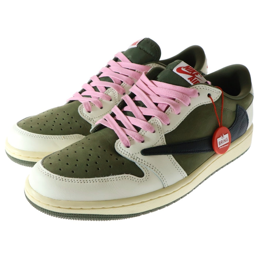 NIKE(ナイキ) ×TRAVIS SCOTT AIR JORDAN 1 LOW OG SP Reverse Olive トラヴィススコット エアジョーダン1 リバースオリーブ ローカットスニーカー US9.5/27.5cm DM7866-200