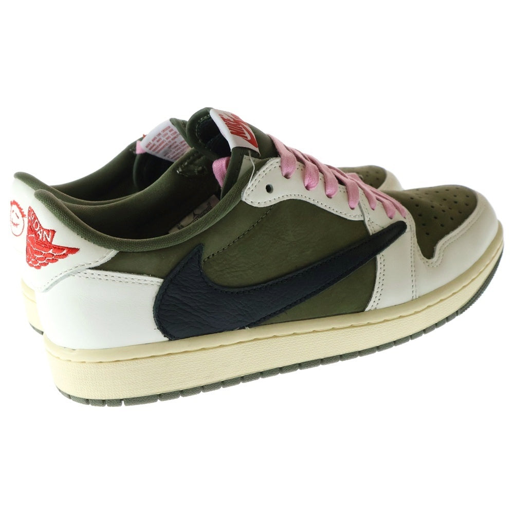 NIKE(ナイキ) ×TRAVIS SCOTT AIR JORDAN 1 LOW OG SP Reverse Olive トラヴィススコット エアジョーダン1 リバースオリーブ ローカットスニーカー US9.5/27.5cm DM7866-200
