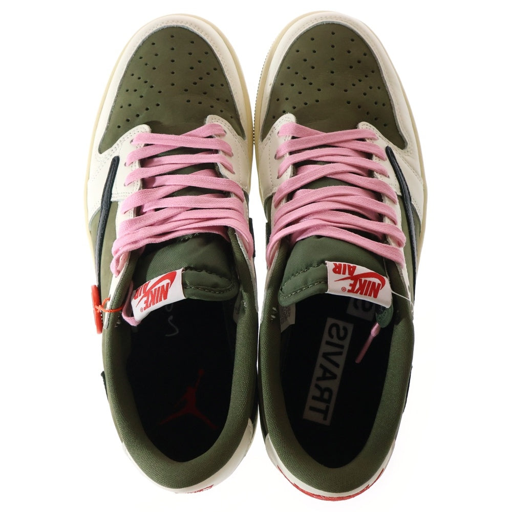 NIKE(ナイキ) ×TRAVIS SCOTT AIR JORDAN 1 LOW OG SP Reverse Olive トラヴィススコット エアジョーダン1 リバースオリーブ ローカットスニーカー US9.5/27.5cm DM7866-200