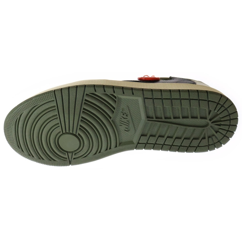 NIKE(ナイキ) ×TRAVIS SCOTT AIR JORDAN 1 LOW OG SP Reverse Olive トラヴィススコット エアジョーダン1 リバースオリーブ ローカットスニーカー US9.5/27.5cm DM7866-200