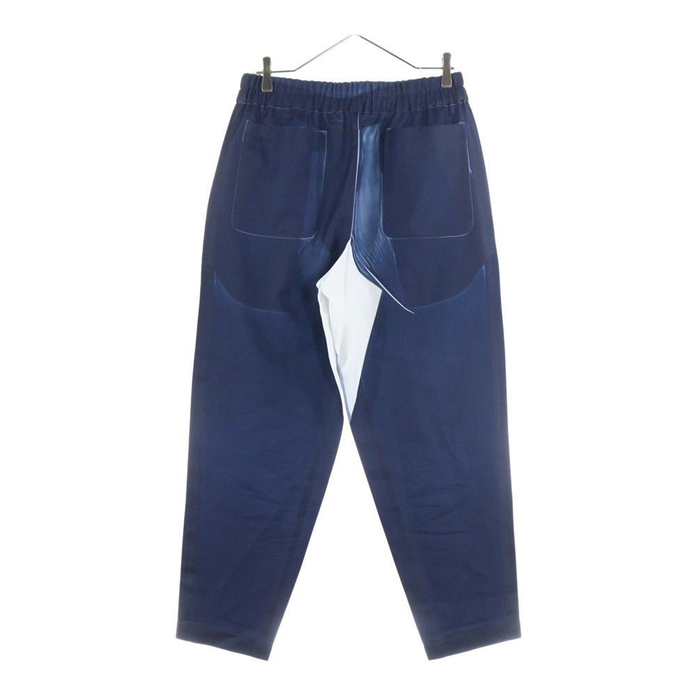 COMME des GARCONS SHIRT(コムデギャルソンシャツ) TWILL GARMENT PRINTED PANTS ガーメントプリント イージーパンツ ブルー FO-P504