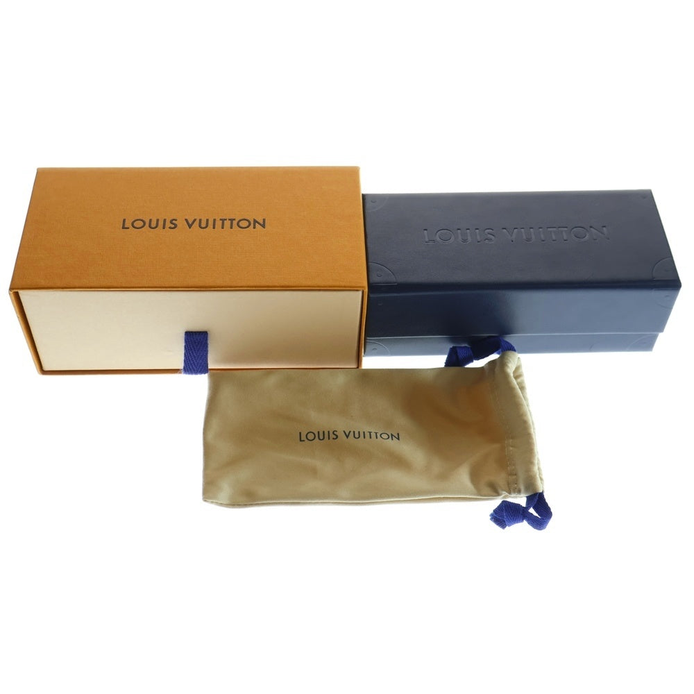 LOUIS VUITTON(ルイヴィトン) LVライズ ラウンド サングラス アイウェア メガネ 眼鏡 ブラック/シルバー 53□22‐150 Z1669E