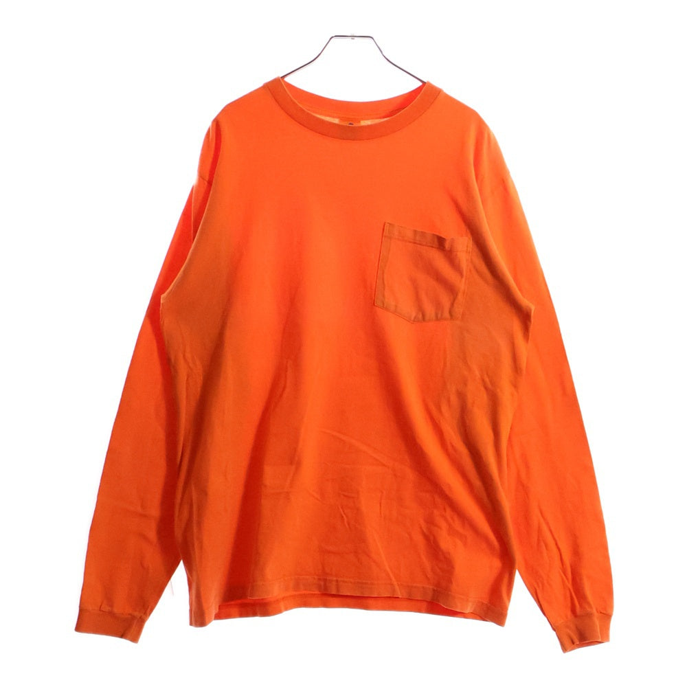 PATAGONIA(パタゴニア) ORGANIC COTTON Pocket L/S TEE USA製 オーガニックコットン ポケット クルーネック長袖Tシャツカットソー ロングスリーブ ロンT オレンジ
