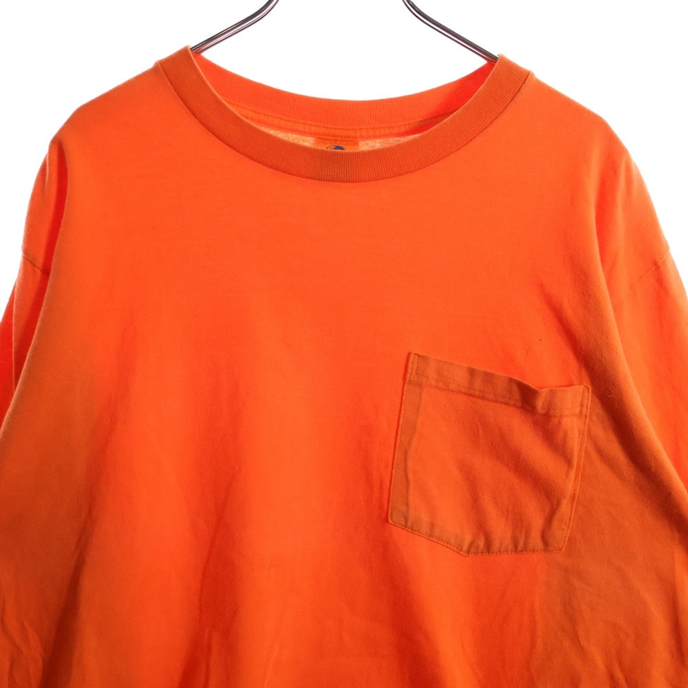 PATAGONIA(パタゴニア) ORGANIC COTTON Pocket L/S TEE USA製 オーガニックコットン ポケット クルーネック長袖Tシャツカットソー ロングスリーブ ロンT オレンジ
