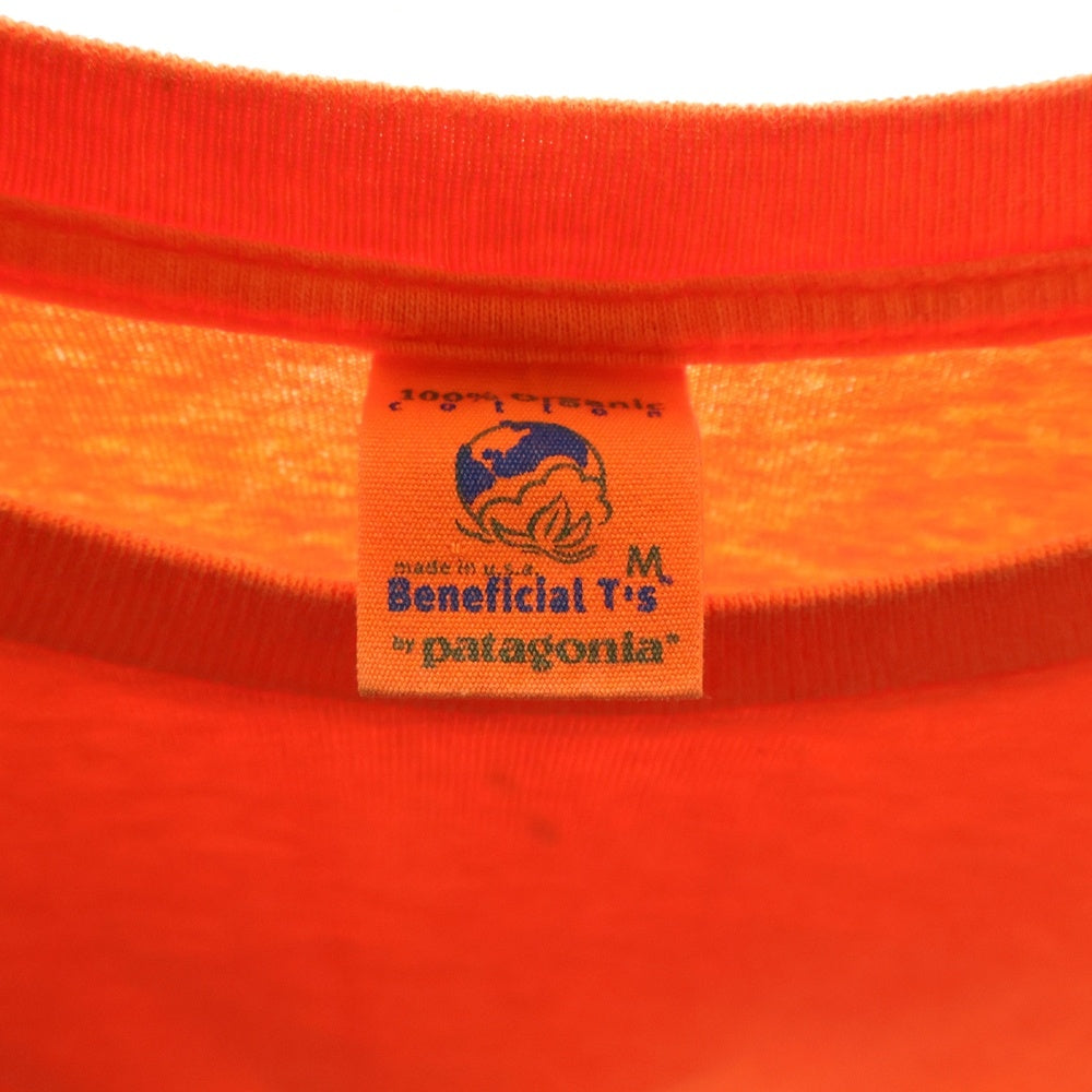 PATAGONIA(パタゴニア) ORGANIC COTTON Pocket L/S TEE USA製 オーガニックコットン ポケット クルーネック長袖Tシャツカットソー ロングスリーブ ロンT オレンジ
