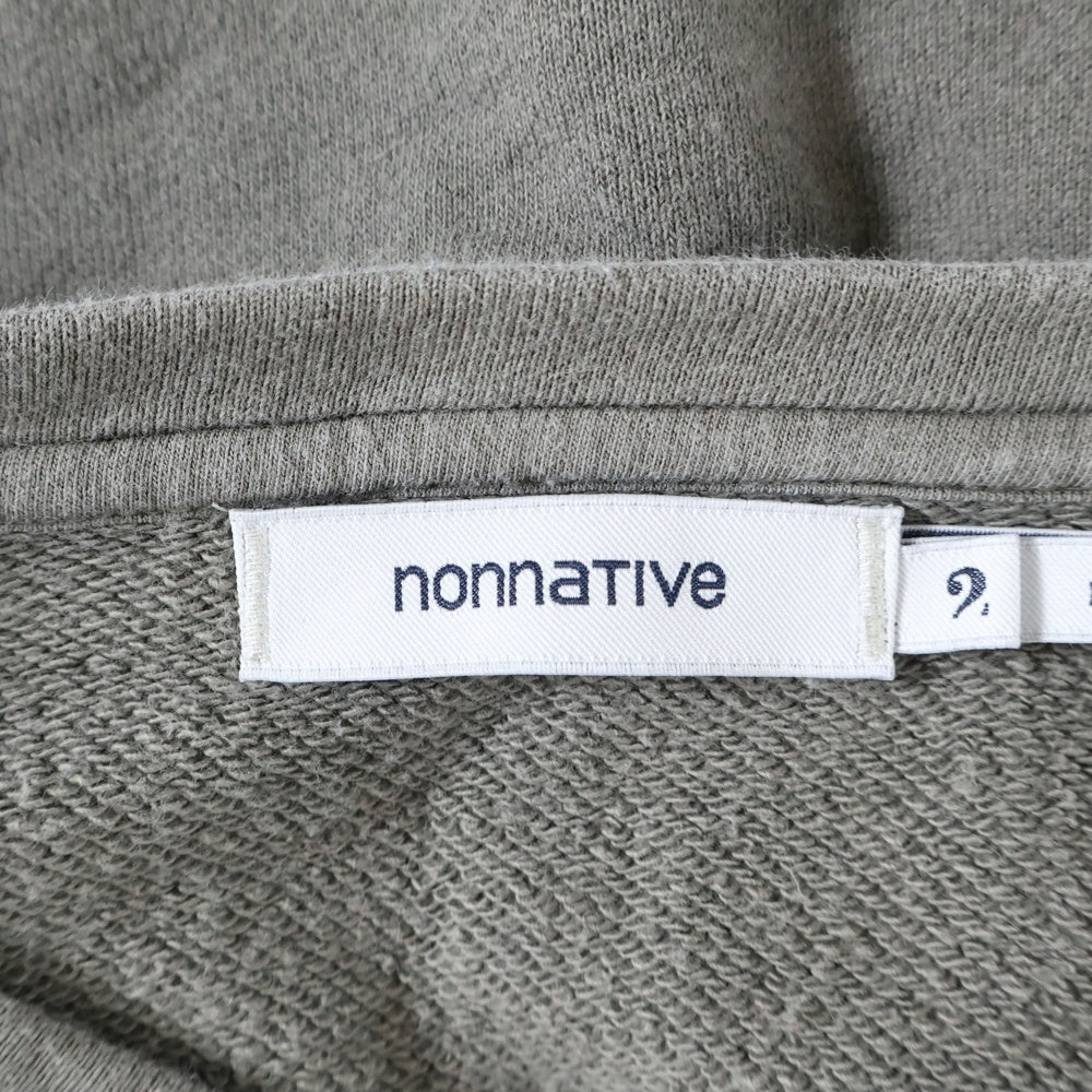 nonnative(ノンネイティブ) COTTON クルーネックスウェットトレーナー グレー NN-C2403