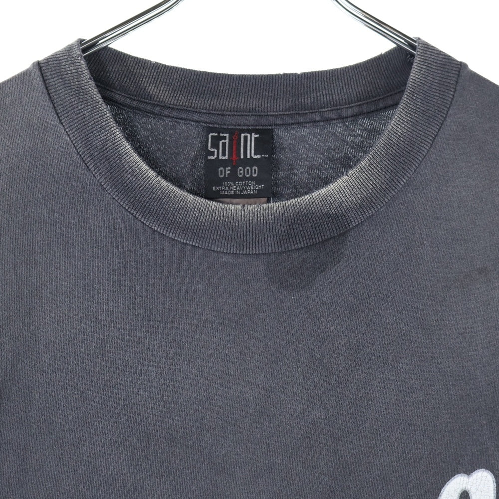 SAINT MICHAEL(セントマイケル) 25SS × FEAR OF GOD SNT OF GOD FG_LS TEE フィアオブゴッド セントオブゴッド 両面プリント ロングスリーブ長袖Tシャツ ロンT SM-HR8-0000-C02